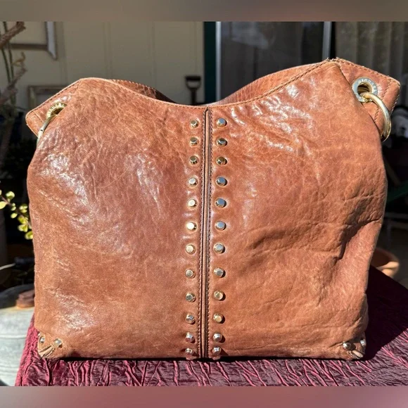 Michael Kors Distressed Uptown Astor Studded Hobo Bag - Picture 4 of 12